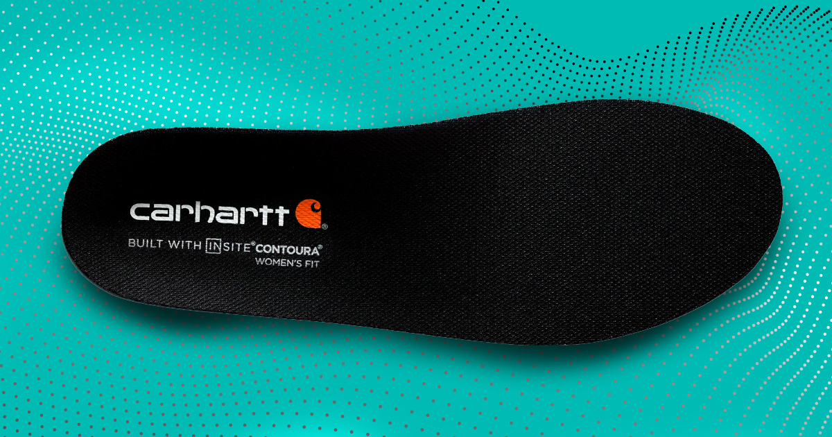 Carhartt Women's Fit and Comfort Footbed A top view of the women's aftermarket insole.
