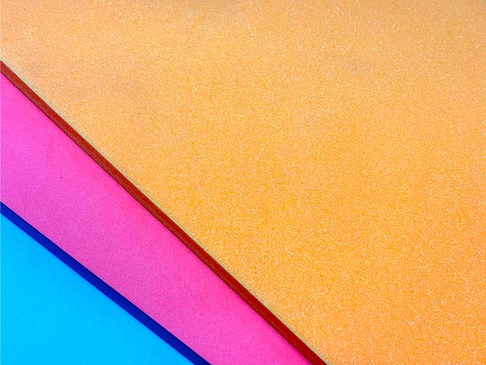 EVA foam EVA foam in blue, magenta, orange